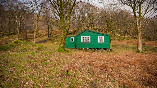 Exterior of The Chalet at Tan yr Ogof, Beddgelert, Gwynedd